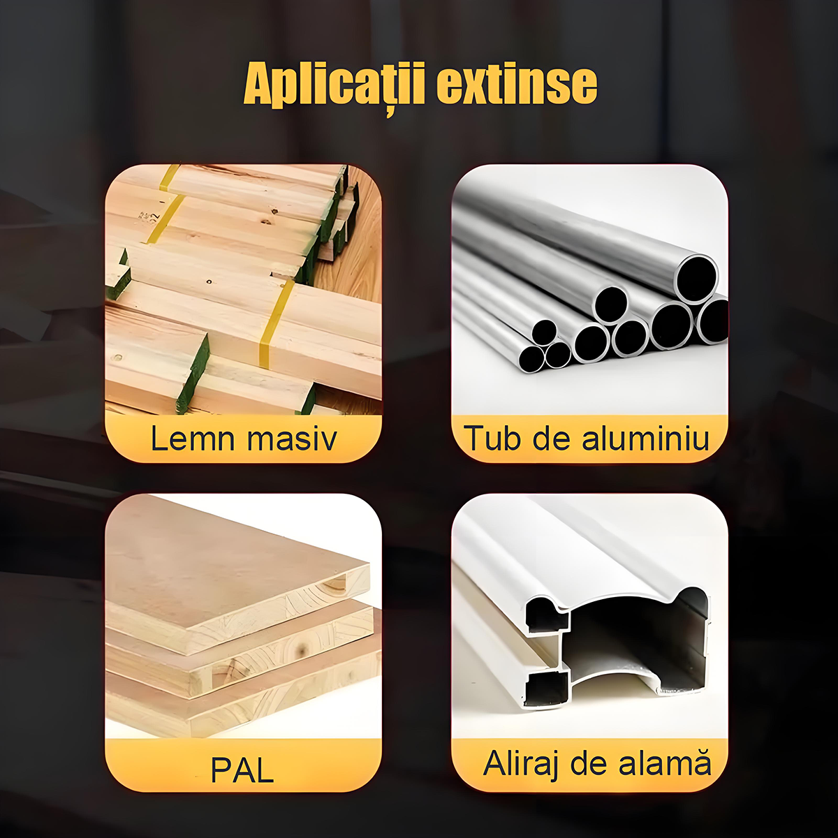 Lamă de ferăstrău pentru tâmplărie, dințată dublu-sens, 4 inch, din aliaj dur cu particule de diamant, specială pentru plăci ecologice fără vopsire, tăiere fără crăpături și fără asperități.