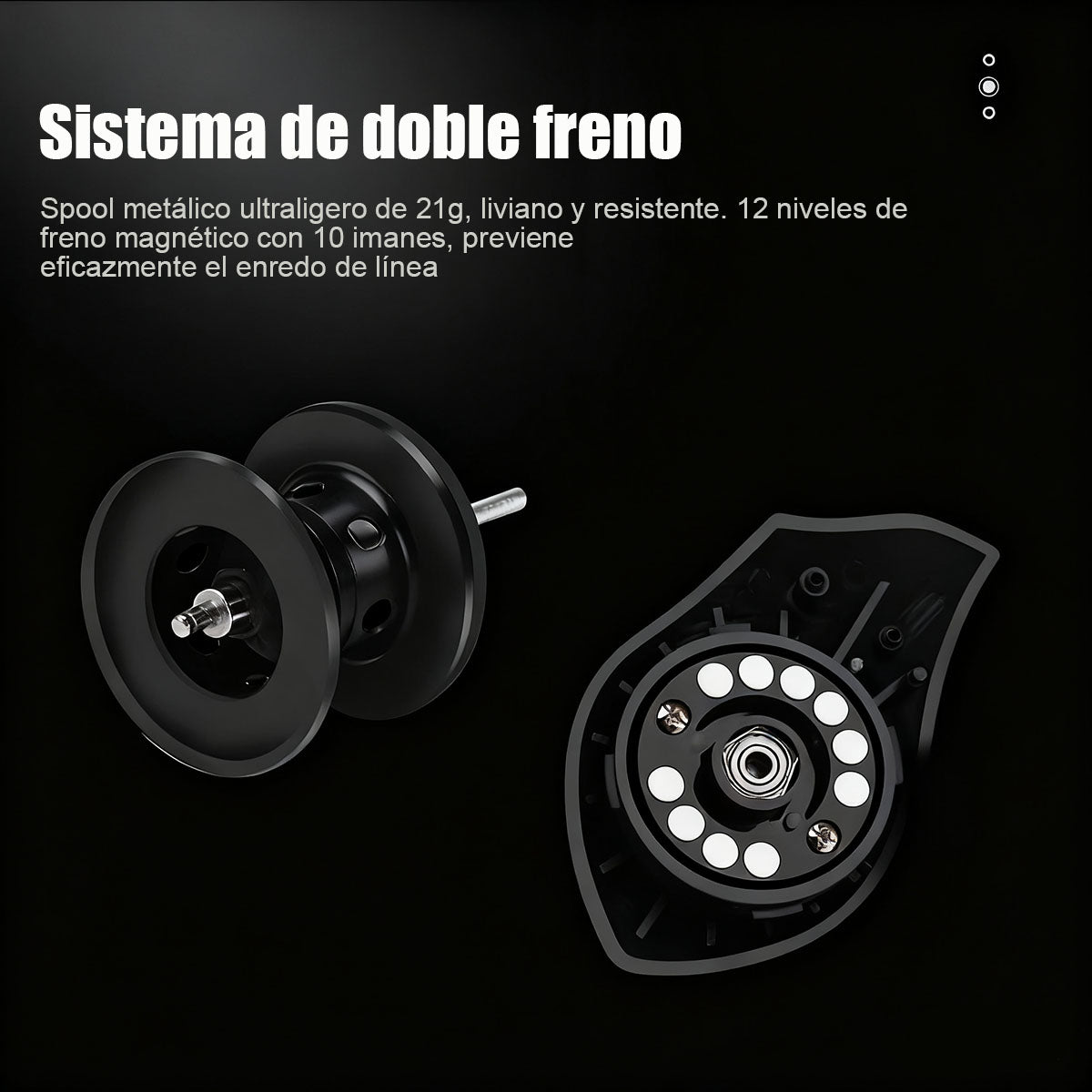 Conjunto de caña de pescar con carrete de metal negro y rojo, línea anti-explosión, para pesca de larga distancia, pesca en puente y embarcadero, carrete para pesca de percas.