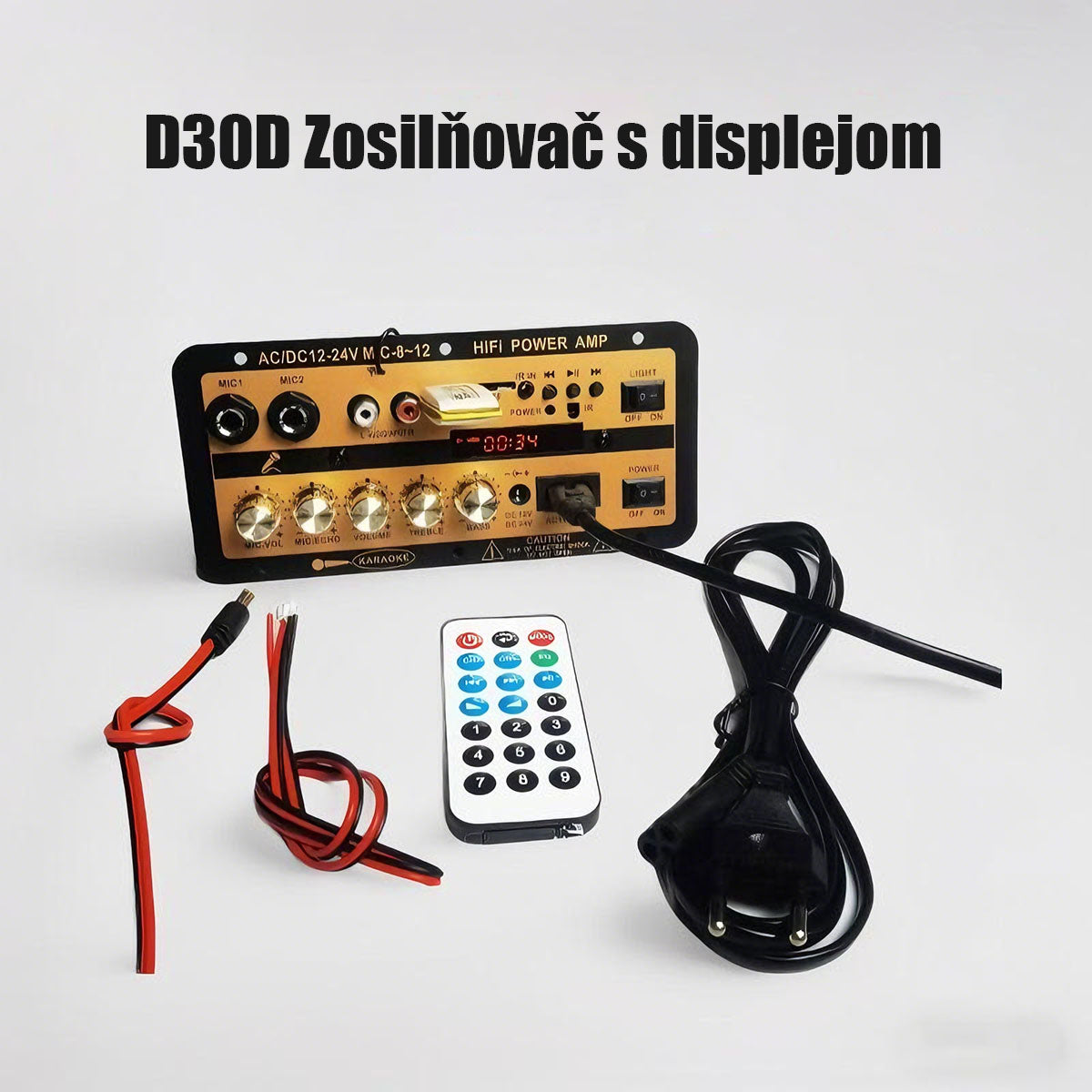 12V Bluetooth zosilňovač s kartou 24V vysoko výkonný zosilňovač, základná doska zosilňovača do auta