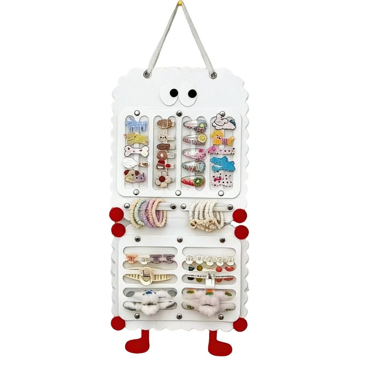 Organizador de pared adorable para accesorios de cabello, gran capacidad para horquillas, pinzas, bolsa colgante, pinzas de tiburón, exhibidor de fieltro para joyería.