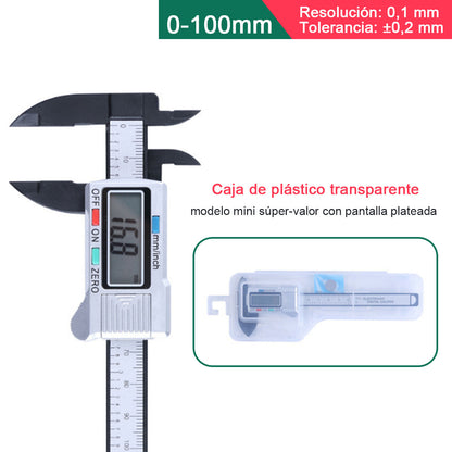 Calibrador digital de alta precisión con pantalla numérica, electrónico para joyería y artesanía, mini cinta métrica digital de plástico, marca Shengtaixin.