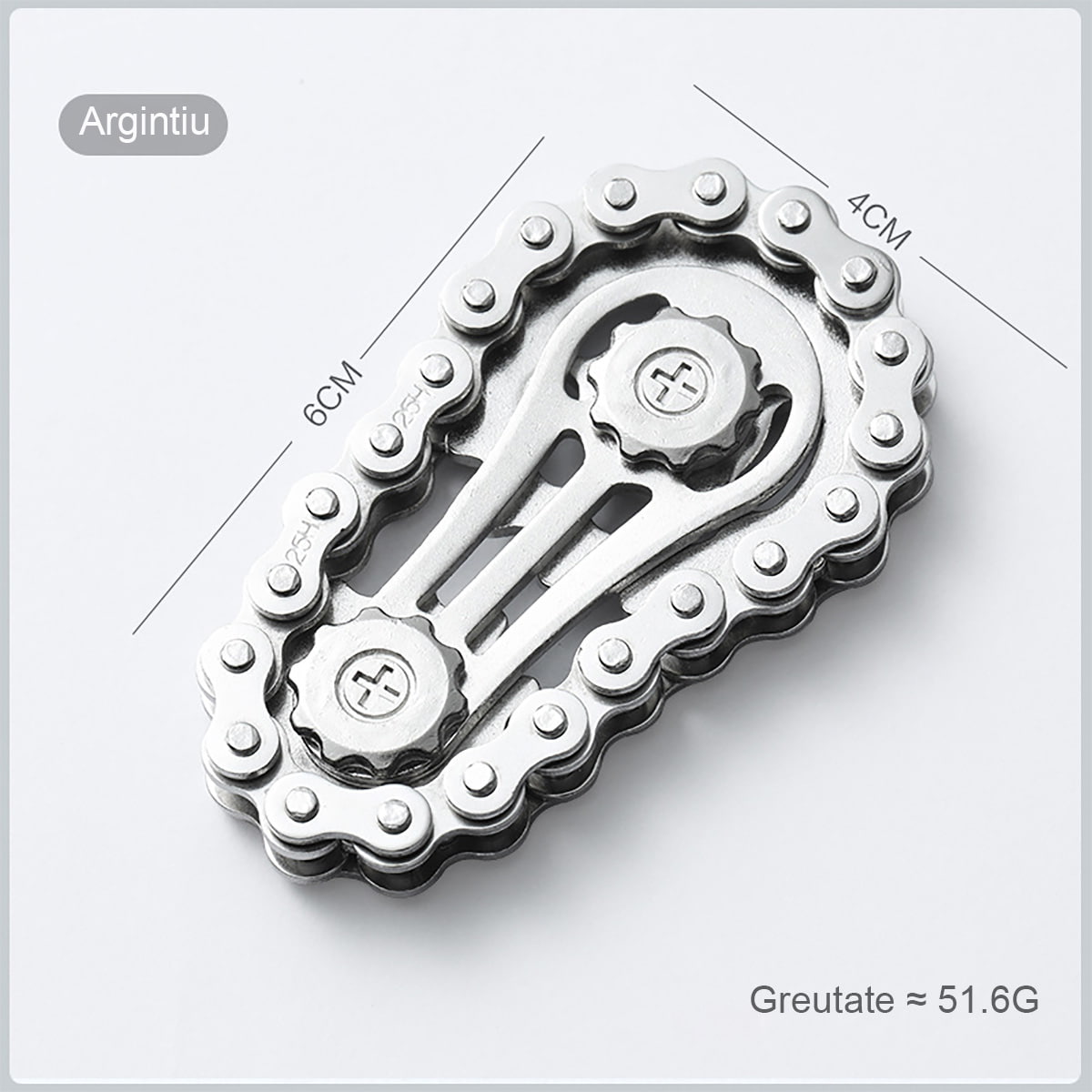 Girator de deget cu lanț și roată dințată, jucărie anti-stres