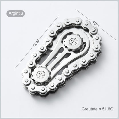 Girator de deget cu lanț și roată dințată, jucărie anti-stres