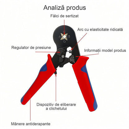 Evropské kleště na lisování trubkových konektorů
