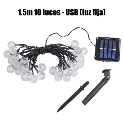 LED řetěz s bublinkovými koulemi, barevné dekorativní světlo, vodotěsné pro zahradu, kempování a dekoraci stanu.