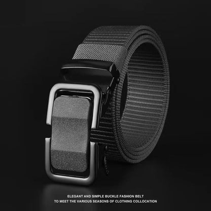 Nuevo cinturón para hombre de color sólido con hebilla automática