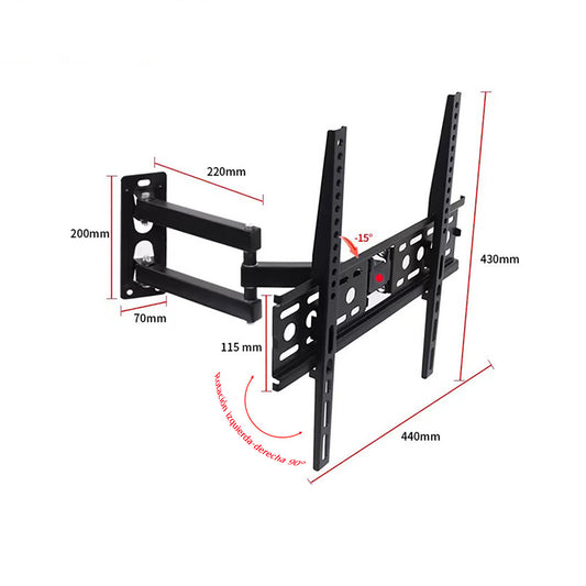 Soporte de pantalla giratorio y extensible universal para televisores de 26 a 55 pulgadas, soporte de montaje para pantalla LCD con función de oscilación.
