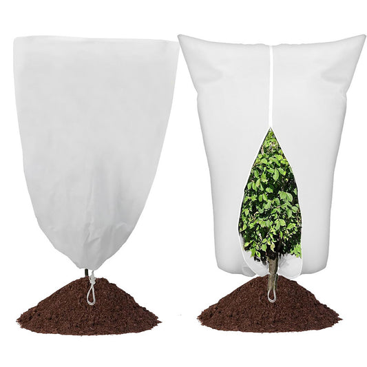 "Cubierta de protección contra el frío para plantas de color marrón, funda de no tejido para invierno, protección contra el polvo y el frío, ideal para jardinería y protección contra las heladas."