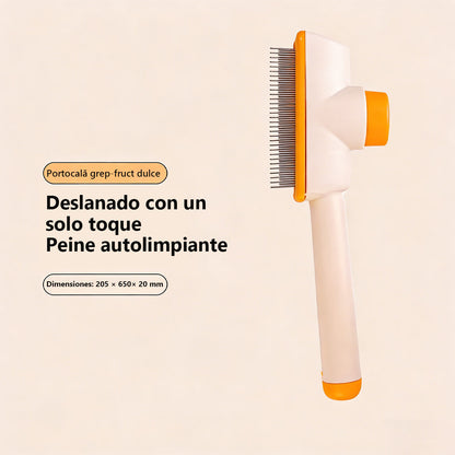 Perie pentru animale de companie, pieptene de îngrijire pentru pisici și câini, dispozitiv auto-curățat, îndepărtează părul mort, curățare pentru pisici și câini, perie pentru puf și volum pentru câini Teddy și pisici.