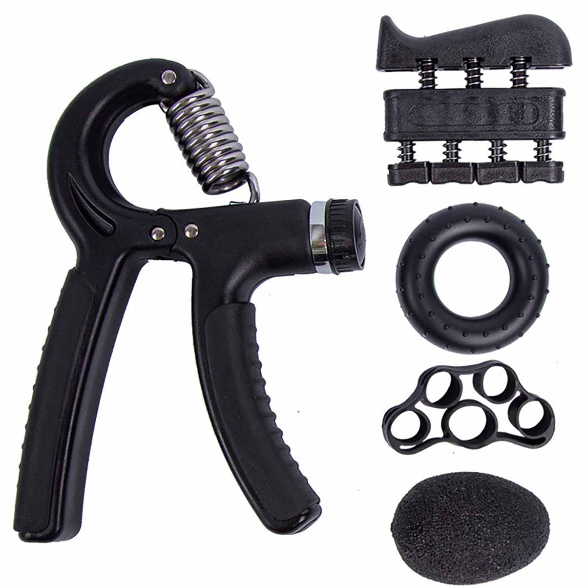 Juego de entrenadores de fuerza ajustables para las manos, anillo de fuerza, entrenador de dedos, set de 5 piezas para entrenamiento de fuerza y fitness.
