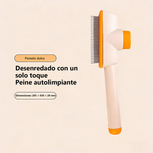 Cepillo para mascotas, peine autolimpiante para gatos y perros, removedor de pelo suelto, limpiador para gatos y perros, peine esponjoso para gatos y perros tipo Teddy.