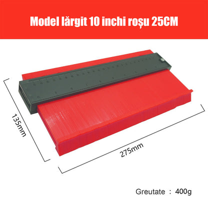 Șablon de contur cu scară de radian imperială – instrument multifuncțional pentru lemn, piatră și auto, copiază instant forme neregulate