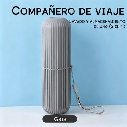 Estuche de cepillo de dientes de plástico, vaso portátil para cepillarse, kit de enjuague bucal, taza grande para pasta de dientes, caja de almacenamiento para utensilios dentales