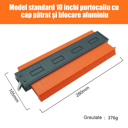Șablon de contur cu scară de radian imperială – instrument multifuncțional pentru lemn, piatră și auto, copiază instant forme neregulate
