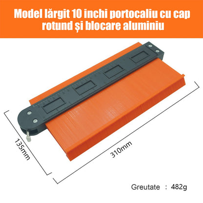 Șablon de contur cu scară de radian imperială – instrument multifuncțional pentru lemn, piatră și auto, copiază instant forme neregulate