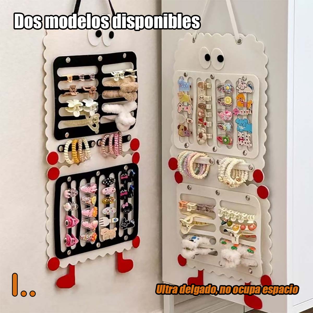 Organizador de pared adorable para accesorios de cabello, gran capacidad para horquillas, pinzas, bolsa colgante, pinzas de tiburón, exhibidor de fieltro para joyería.