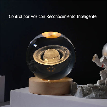 Lámpara de mesa con cielo estrellado, esfera de cristal de galaxia, luz nocturna, adorno decorativo de escritorio con un toque elegante.