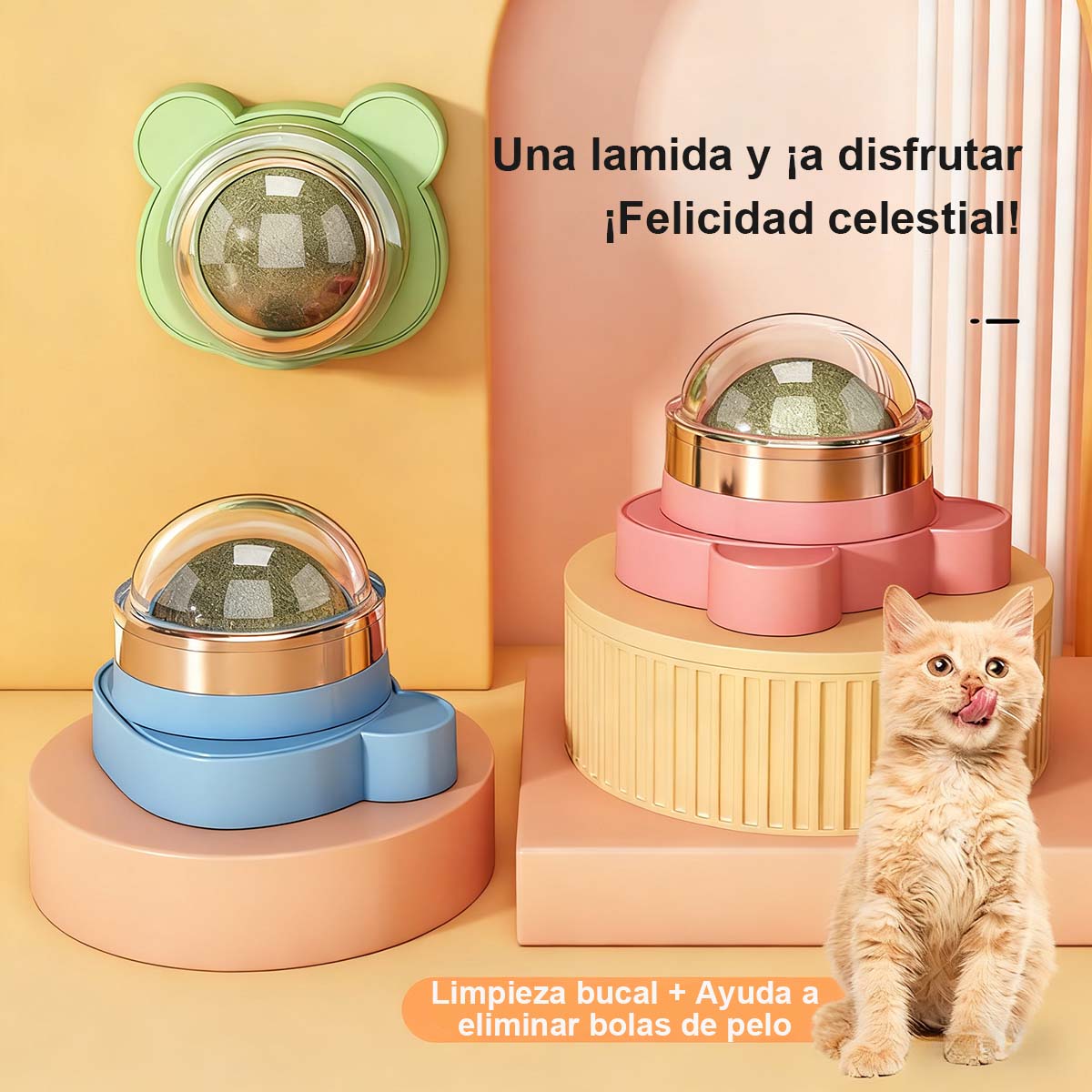 Pelota de hierba gatera, juguete para gatos, limpia dientes y molares, resistente y duradero, para aliviar el aburrimiento y activar la diversión de los gatos y gatitos.