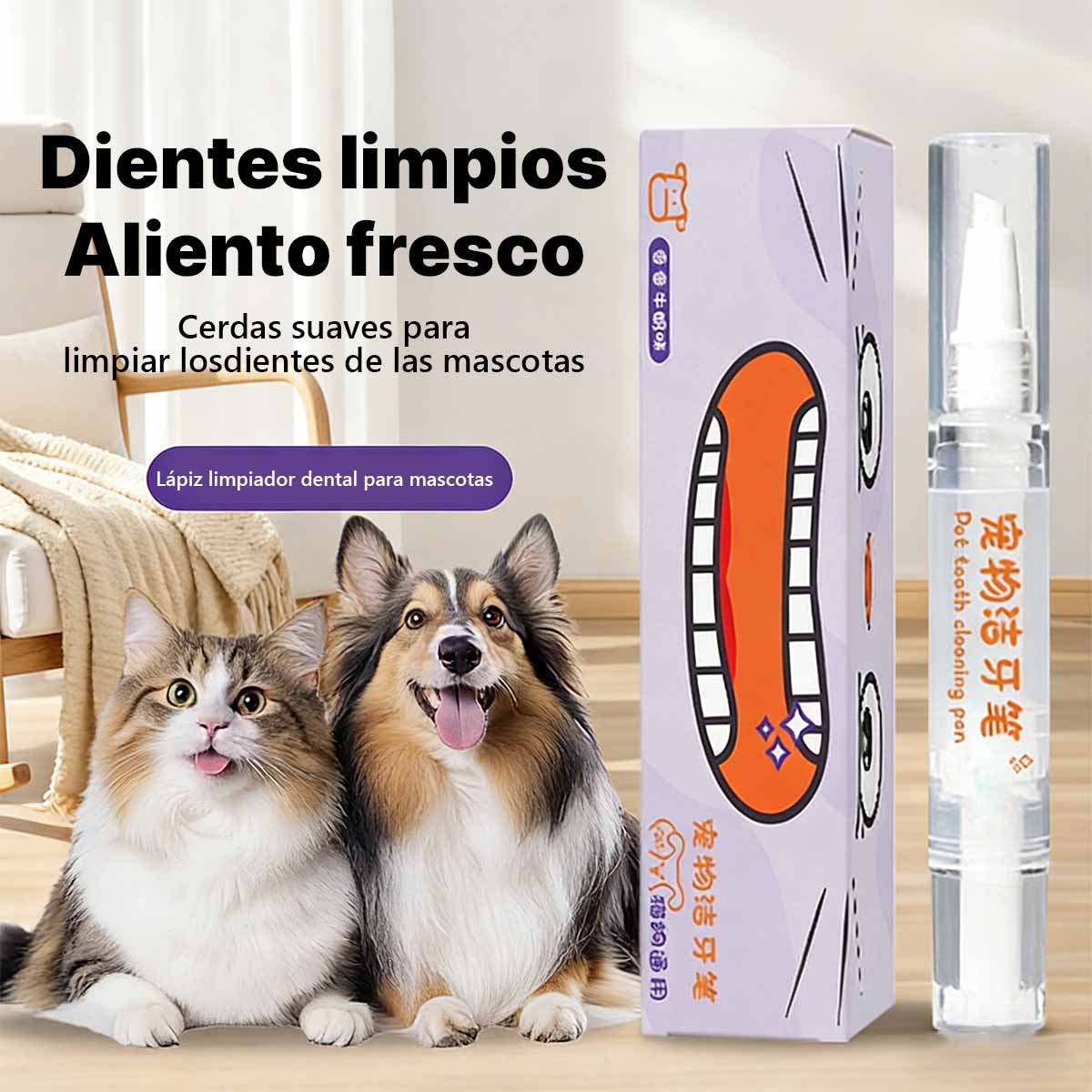 Lápiz limpiador dental para mascotas con sabor a leche · Lápiz de limpieza dental · Gel blanqueador dental para mascotas