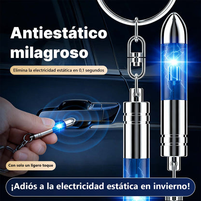 Llavero antistático para coche, eliminador de electricidad estática, barra antistática para automóvil, bolígrafo antistático para evitar descargas al tocar la puerta del vehículo.