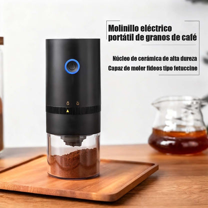 Molino de café eléctrico portátil, molinillo de café doméstico, molino automático pequeño, molinillo de granos para cereales y legumbres, máquina de molienda en seco