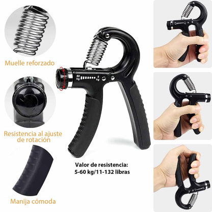 Juego de entrenadores de fuerza ajustables para las manos, anillo de fuerza, entrenador de dedos, set de 5 piezas para entrenamiento de fuerza y fitness.