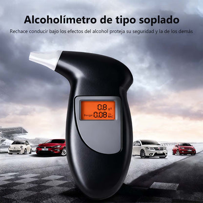 Alcoholímetro portátil para coche, prueba de aliento para vehículo, dispositivo de detección de alcohol para coche, especialmente diseñado para uso dentro del automóvil.