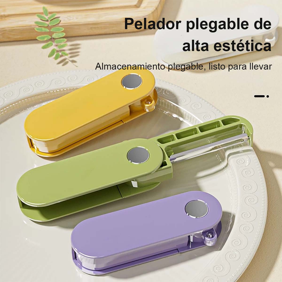 Nuevo pelador plegable de cocina, súper ventas: pelador portátil de acero inoxidable para frutas y verduras, apto para uso doméstico y al aire libre