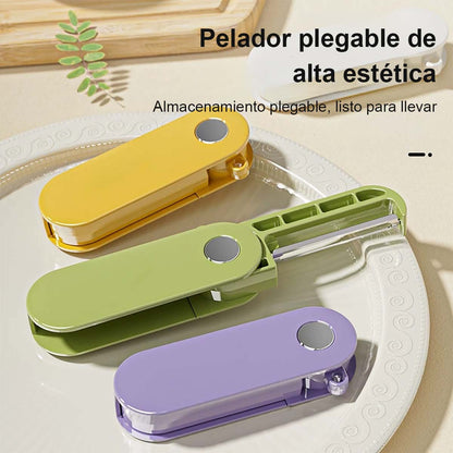 Nuevo pelador plegable de cocina, súper ventas: pelador portátil de acero inoxidable para frutas y verduras, apto para uso doméstico y al aire libre