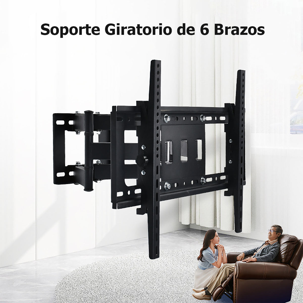 Soporte de pantalla giratorio y extensible universal para televisores de 26 a 55 pulgadas, soporte de montaje para pantalla LCD con función de oscilación.