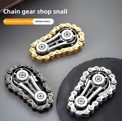 Girator de deget cu lanț și roată dințată, jucărie anti-stres