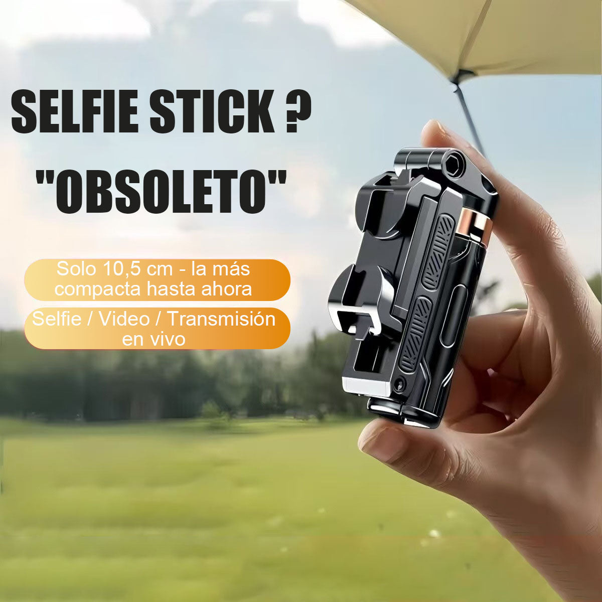 Nuevo mini selfie stick, trípode portátil universal para viajes, con base de cuatro patas, herramienta de fotografía para teléfonos móviles, rotación de 360 grados.