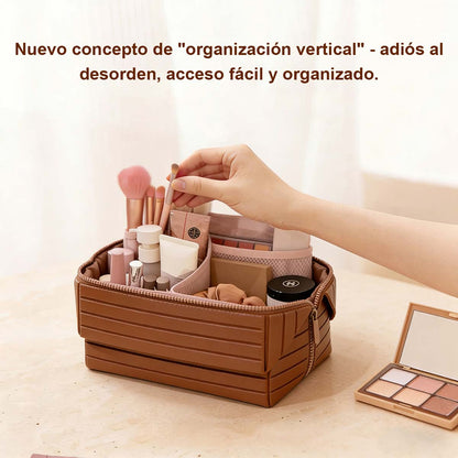 Nuevo neceser de viaje – Gran capacidad, con compartimentos para organizar productos de higiene, cosméticos y cuidados de la piel de forma práctica y ordenada. Ideal para llevar de viaje o para uso diario.