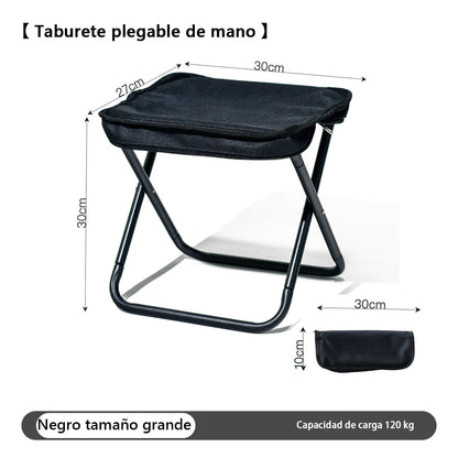 Estuche plegable para bolígrafos con banco portátil tipo banco de paja — bolso creativo que se convierte en mini banco para exteriores, ideal para personas perezosas que desean llevar un asiento miniatura donde quiera que vayan.