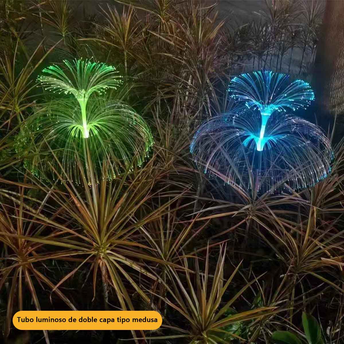 Linterna Solar de Medusa - Efecto Luz Fireworks para Decorar tu Jardín Mágico