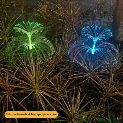 Linterna Solar de Medusa - Efecto Luz Fireworks para Decorar tu Jardín Mágico
