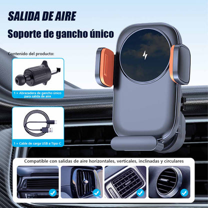 Nuevo soporte para teléfono móvil para coche con carga inalámbrica, soporte para ventilación del coche, soporte para navegación móvil.