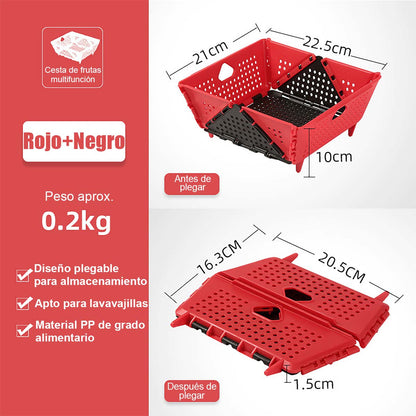 Nueva bandeja plegable para lavar verduras y frutas, canasta colador, estante de drenaje para el borde del fregadero de cocina, ¡tu ayudante perfecto para lavar frutas y verduras!