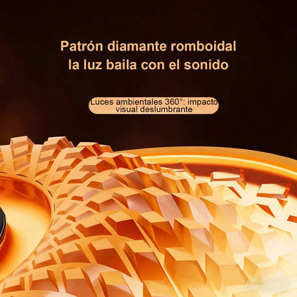 Altavoz Bluetooth inalámbrico tope de gama estilo Harman, altavoz de escritorio para el hogar, con control por voz y diseño de cristal; subwoofer inteligente de bajos profundos.