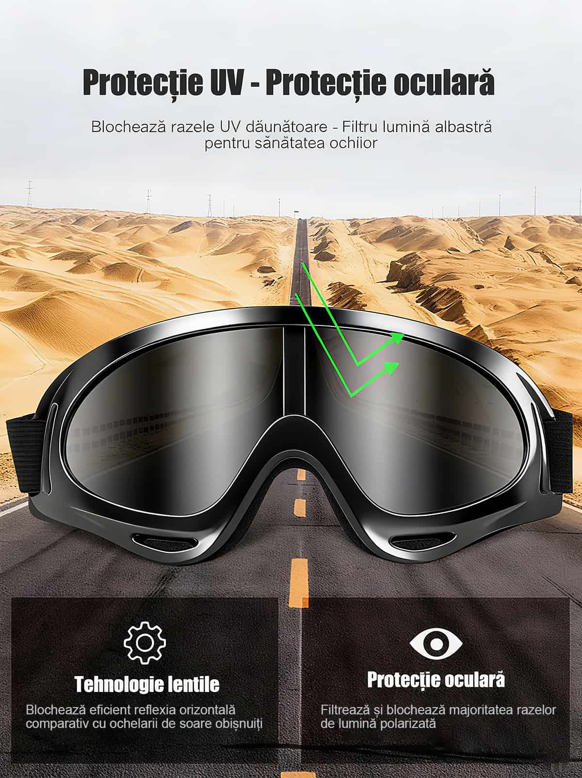 Ochelari de protecție împotriva vântului X400, unisex, pentru sport, schi, motocicletă, ciclism și activități în aer liber – model pentru adulți și copii