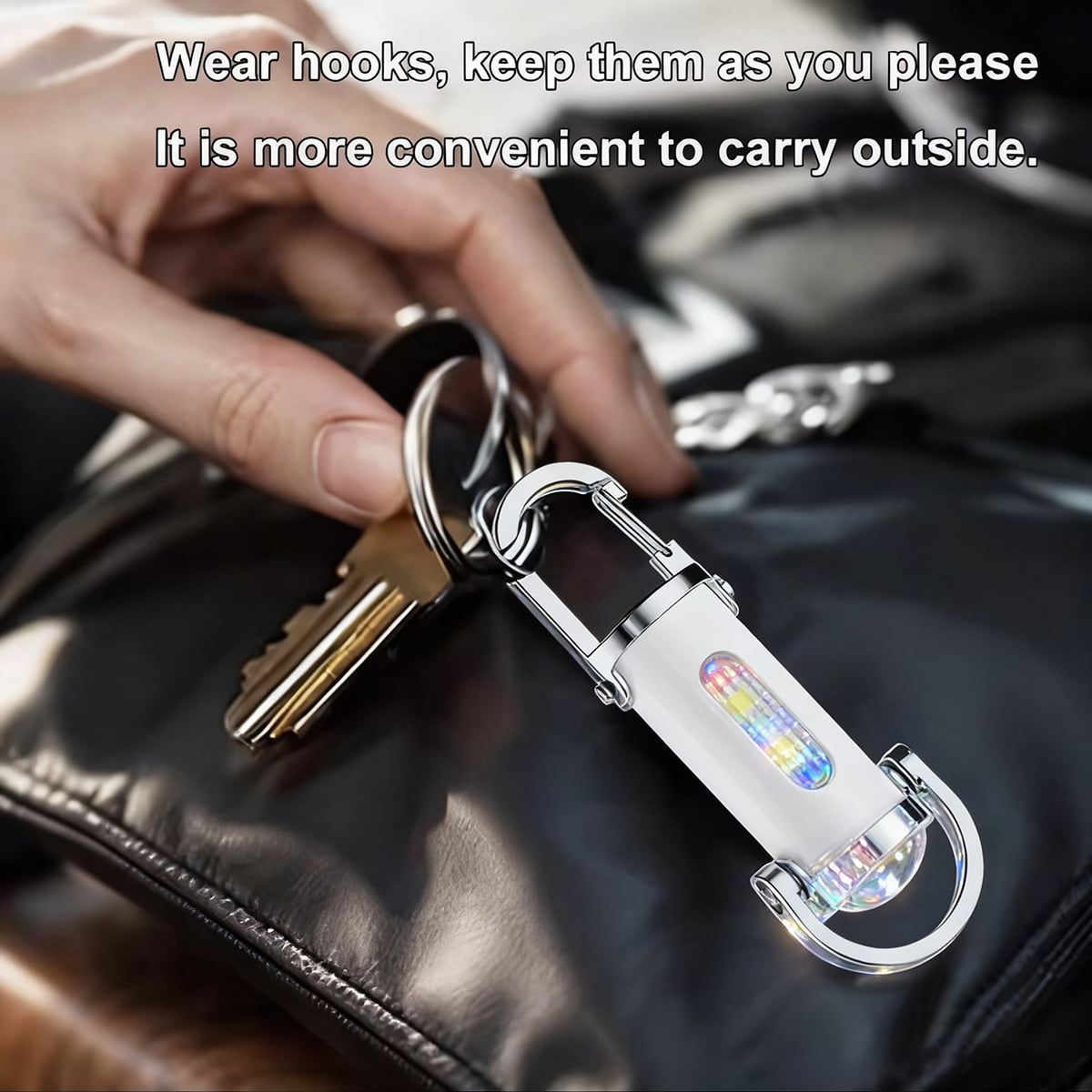 Linterna mini de bolsillo con llavero colgante portátil para exteriores, recargable y multiusos de emergencia