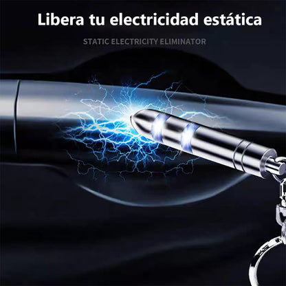 Llavero antistático para coche, eliminador de electricidad estática, barra antistática para automóvil, bolígrafo antistático para evitar descargas al tocar la puerta del vehículo.