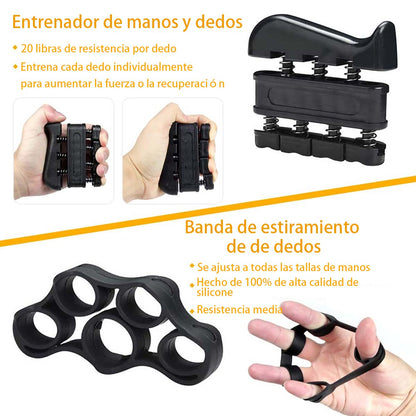 Juego de entrenadores de fuerza ajustables para las manos, anillo de fuerza, entrenador de dedos, set de 5 piezas para entrenamiento de fuerza y fitness.