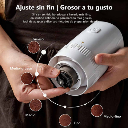 Molino de café eléctrico portátil, molinillo de café doméstico, molino automático pequeño, molinillo de granos para cereales y legumbres, máquina de molienda en seco