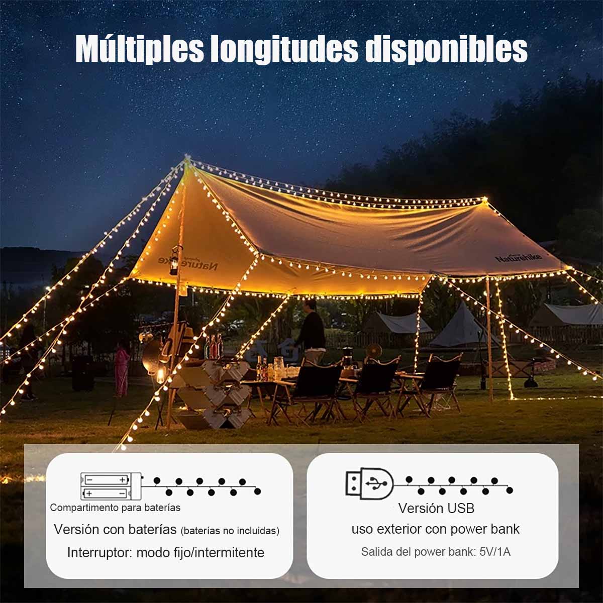 LED řetěz s bublinkovými koulemi, barevné dekorativní světlo, vodotěsné pro zahradu, kempování a dekoraci stanu.