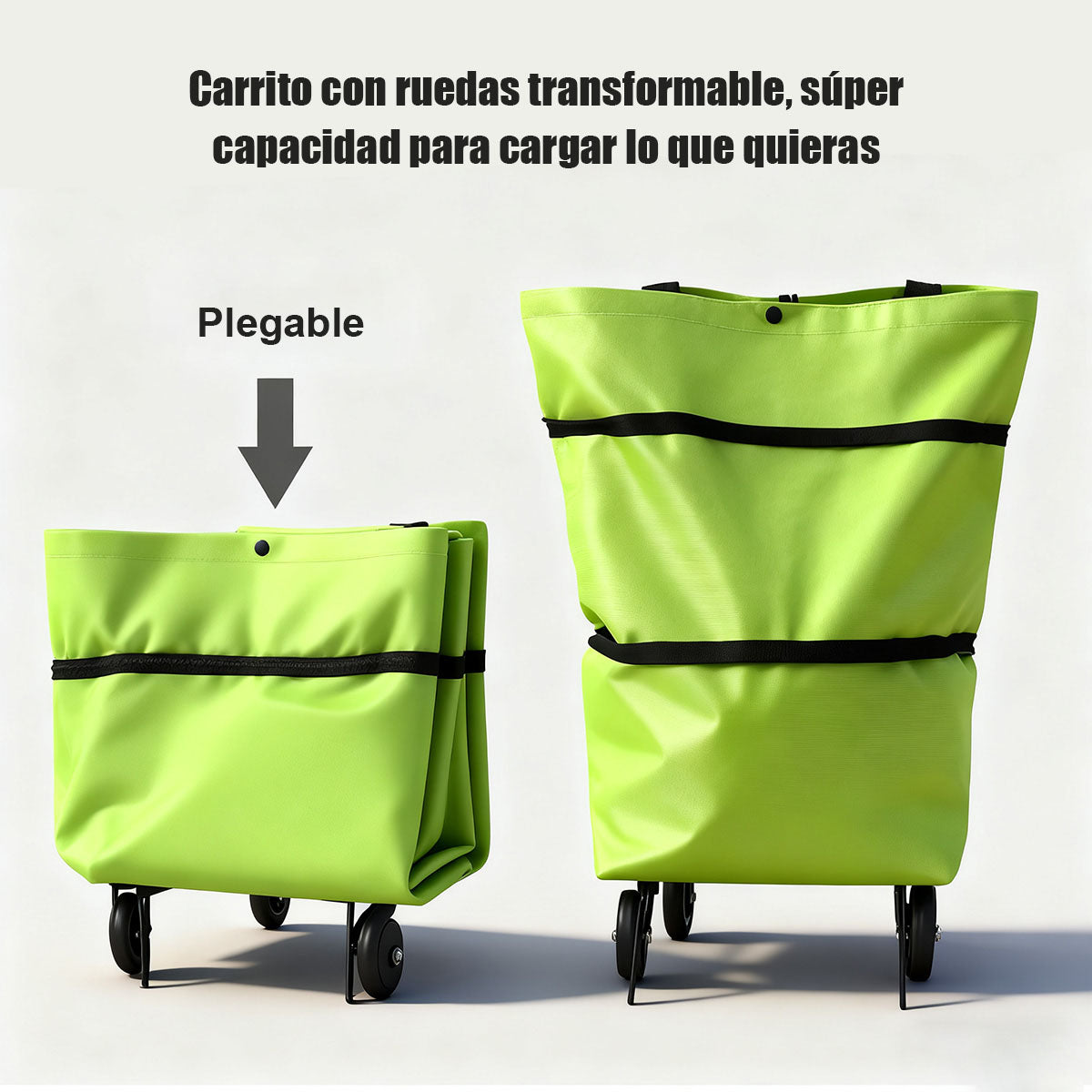 Carrito portátil para compras, carro plegable con ruedas, ligero, apto para uso doméstico y para recoger paquetes.、