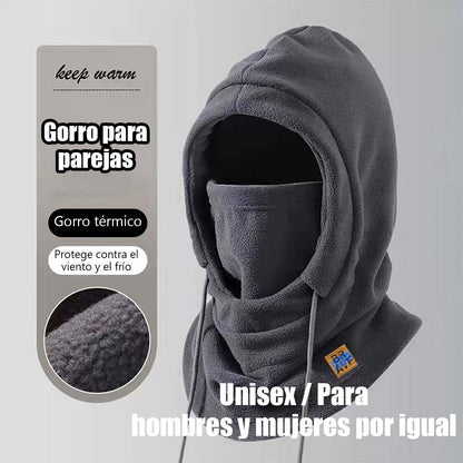 Gorro cortavientos de invierno unisex para exteriores, cuello tubular de ciclismo con pasamontañas integrado, orejeras acolchadas, protección facial antigrípe.