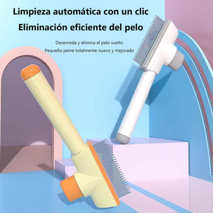 Cepillo para mascotas, peine autolimpiante para gatos y perros, removedor de pelo suelto, limpiador para gatos y perros, peine esponjoso para gatos y perros tipo Teddy.