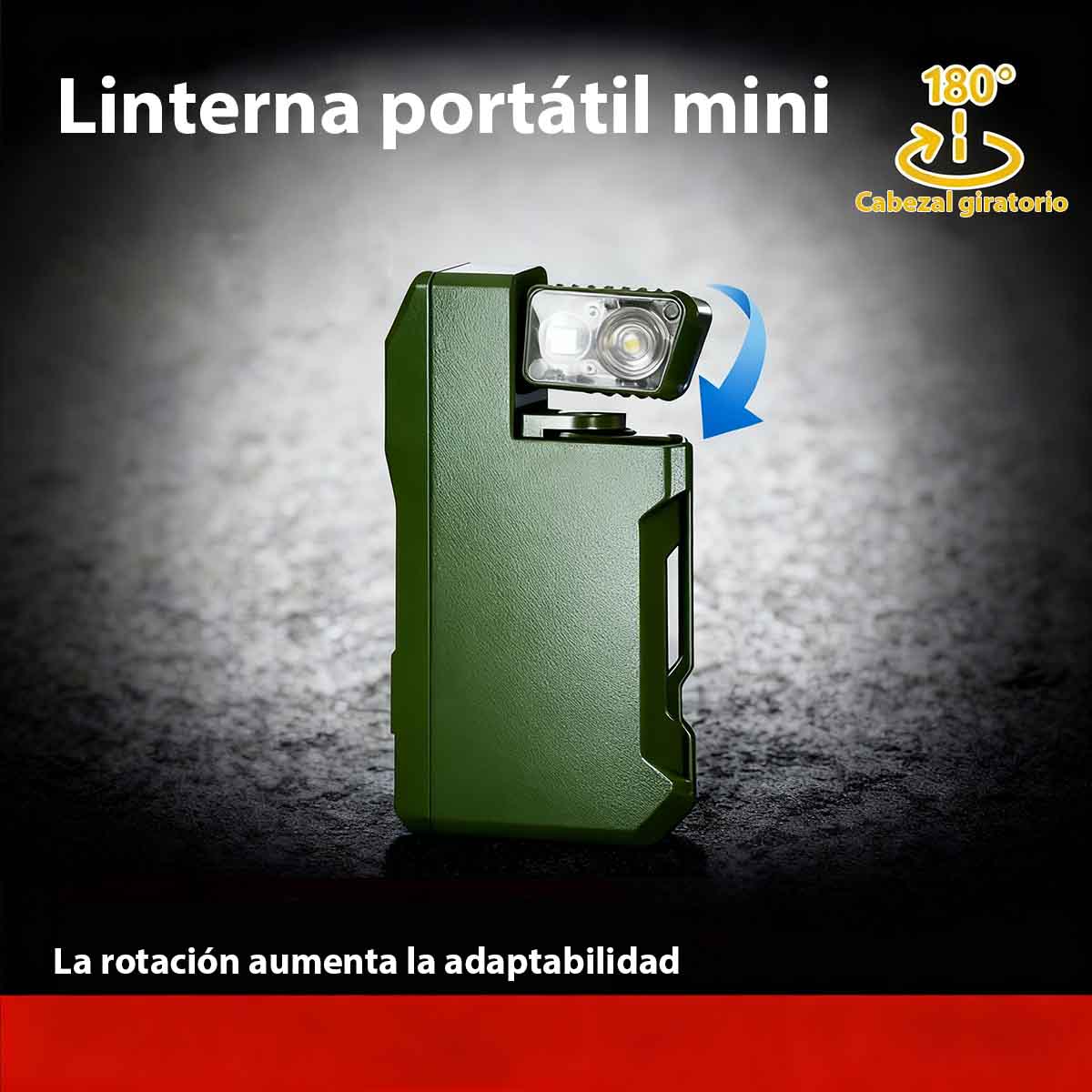 Linterna EDC recargable G5 EDC light 400 lúmenes, linterna magnética portátil y mini.