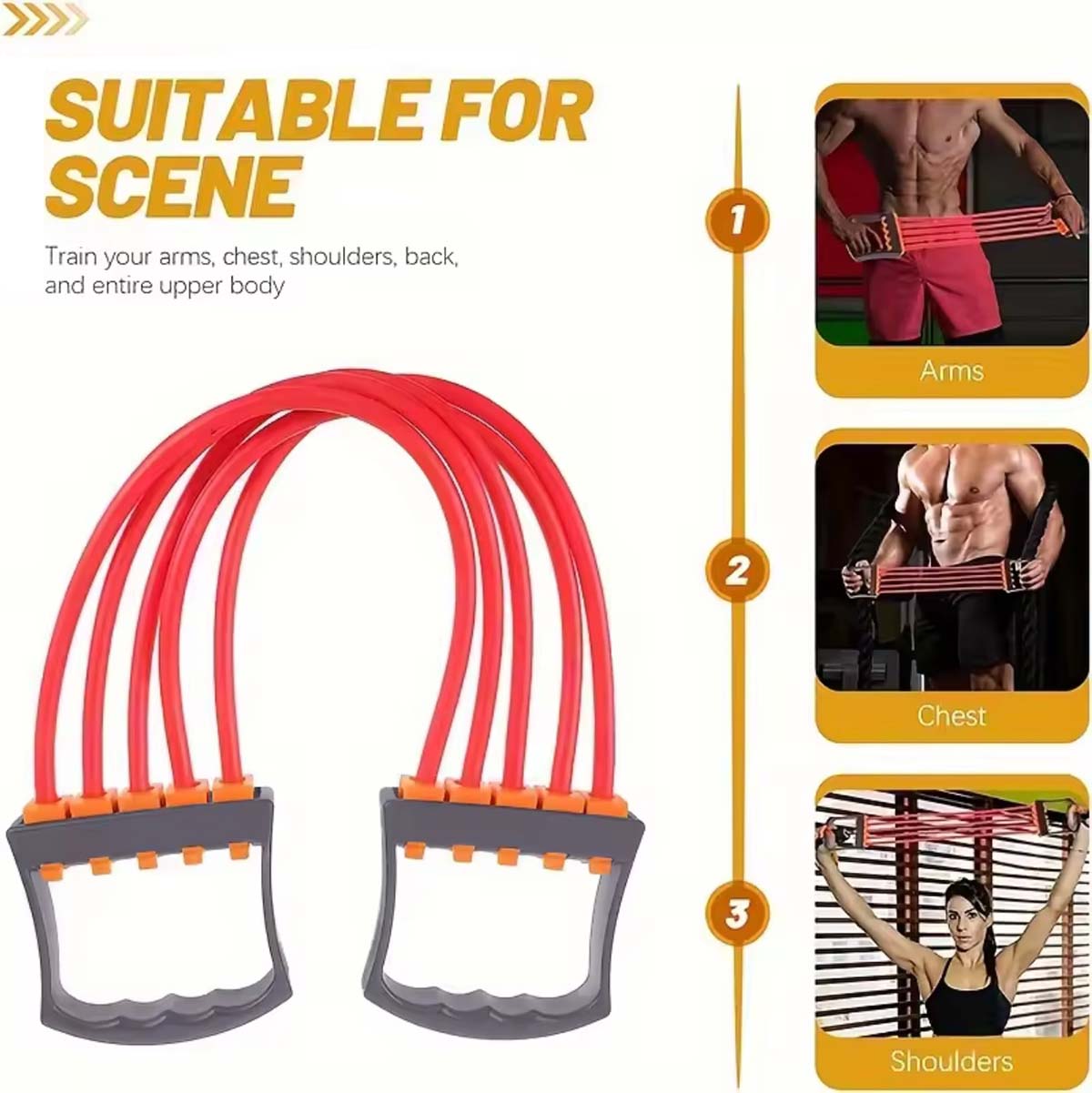 Cuerda de resistencia para entrenar la espalda, tensor en 8, banda elástica para abrir dorsales, estiramiento de espalda bonita, cuerda para entrenar pectorales y hombros.